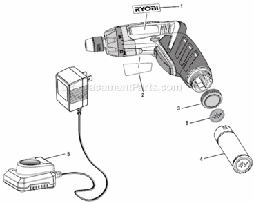 Page A Diagram and Parts List for HP53LK  Ryobi Electric Drill