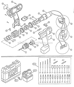 Page A Diagram and Parts List for HP61K  Ryobi Electric Drill