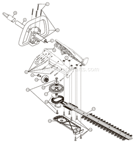 Page A Diagram and Parts List for HS720R 41AJHS-A054 Ryobi Hedge Trimmer