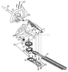 Page A Diagram and Parts List for HS720R 41AJHS-B054 Ryobi Hedge Trimmer