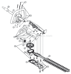 Page A Diagram and Parts List for HS720R 706000001 Ryobi Hedge Trimmer