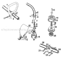 Page B Diagram and Parts List for 120 IDC  989001-211011805 Ryobi Trimmer