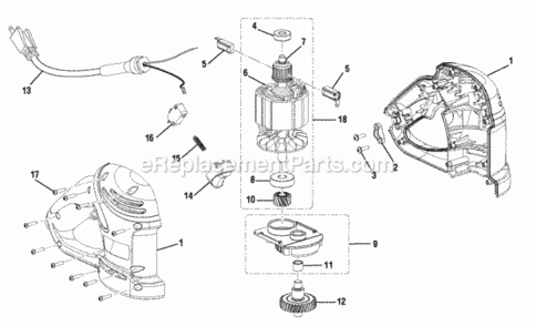 General_Assembly_(Part_1) Diagram and Parts List for JM82  Ryobi Biscuit Joiner