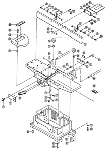 Page A Diagram and Parts List for JP-155  Ryobi Planer Jointer
