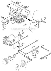 Page B Diagram and Parts List for JP-155  Ryobi Planer Jointer