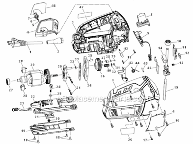Part Location Diagram of 291118002 Ryobi Assembly Brush