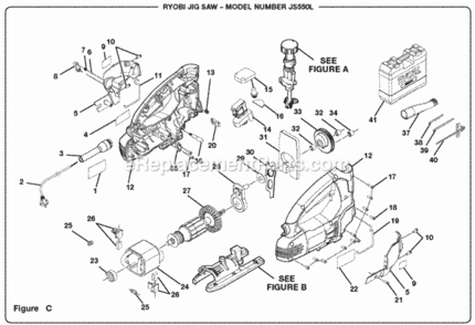 Part Location Diagram of 300926005 Ryobi Bearing Plate Assembly