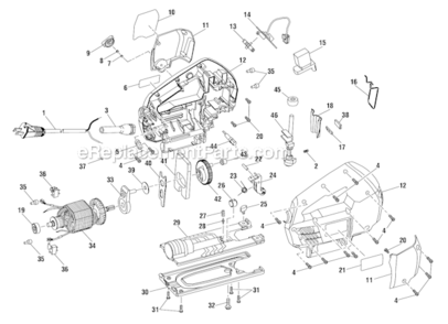 Part Location Diagram of 304944014 Ryobi Assembly Saw Bar