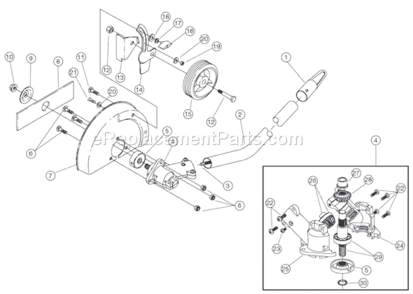Page A Diagram and Parts List for LE720R 41AJLE-A054 Ryobi Edger