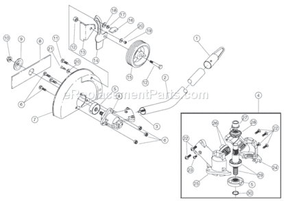 Page A Diagram and Parts List for LE720R 41AJLE-B054 Ryobi Edger