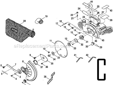 Part Location Diagram of 6214901 Ryobi Stopper Pin