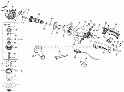 Page A Diagram and Parts List for NT1G  Ryobi Angle Grinder