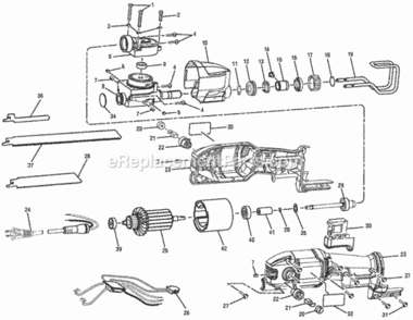 Page A Diagram and Parts List for NT1RS  Ryobi Reciprocating Saw
