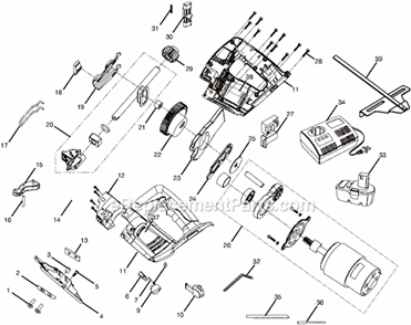 Page A Diagram and Parts List for OJ1802  Ryobi Jig Saw