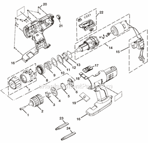 Page A Diagram and Parts List for P200  Ryobi Cordless Drill