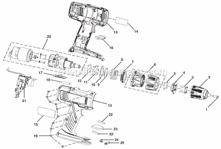 Part Location Diagram of 343319001 Ryobi Forward Reverse Buttion
