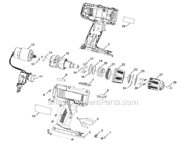 Part Location Diagram of 270001440 Ridgid Switch Assy.