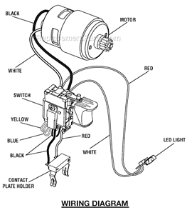 Page B Diagram and Parts List for P208B  Ryobi Cordless Drill