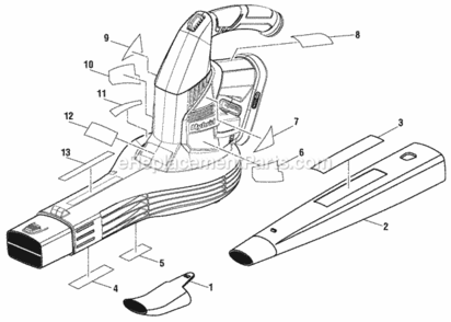 Part Location Diagram of 525803001 Homelite PLASTIC NOZZLE ASSEMBLY
