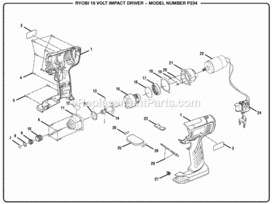 Part Location Diagram of 940488304 Ryobi Label Data P234