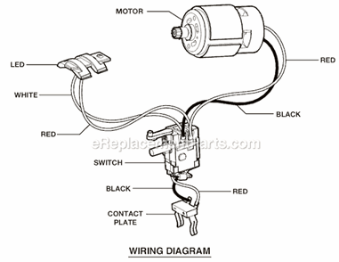 Page B Diagram and Parts List for P250  Ryobi Cordless Drill