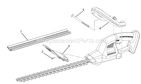 Page A Diagram and Parts List for P2602  Ryobi Hedge Trimmer