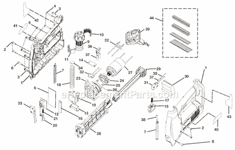 Page A Diagram and Parts List for P300  Ryobi Nailer