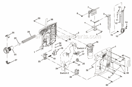 Part Location Diagram of 019006001016 Ryobi Spring