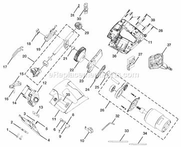 Page A Diagram and Parts List for P520  Ryobi Jig Saw