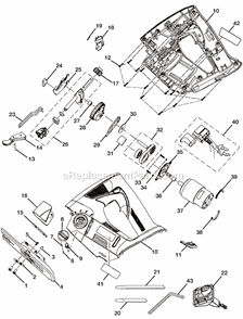 Page A Diagram and Parts List for P522  Ryobi Jig Saw