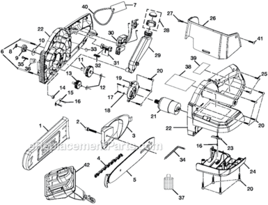Page A Diagram and Parts List for P540  Ryobi Chainsaw