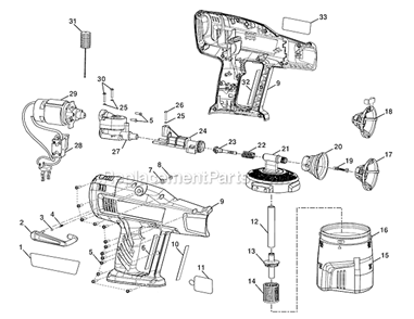 Part Location Diagram of 201144001 Ryobi Container Quick-lock 1 Qt.