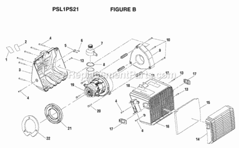 Page B Diagram and Parts List for PSL1PS21  Ryobi Paint Sprayer