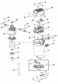 General_Assembly_(Part_2) Diagram and Parts List for R163G  Ryobi Router