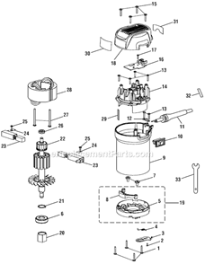 Part Location Diagram of 280013103 Ryobi Pcb Assembly Two Led 120v-ac