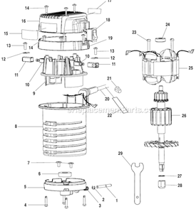 Page A Diagram and Parts List for R1801M1  Ryobi Router