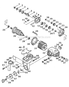 Page A Diagram and Parts List for RA-200  Ryobi Miter Saw