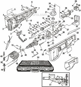 Page A Diagram and Parts List for RJ150V-01  Ryobi Reciprocating Saw