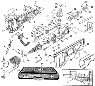 Page A Diagram and Parts List for RJ150V-02  Ryobi Reciprocating Saw