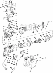 Page A Diagram and Parts List for RJ162VK  Ryobi Reciprocating Saw