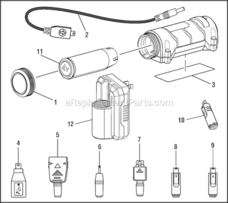 Page A Diagram and Parts List for RP4900  Ryobi Charger