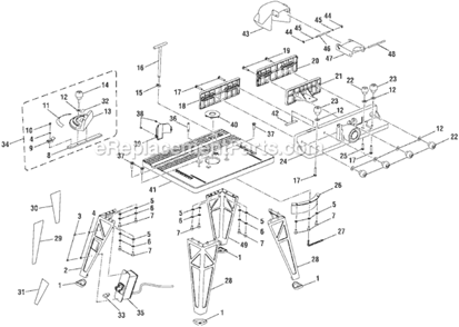Page A Diagram and Parts List for RT102  Ryobi Router