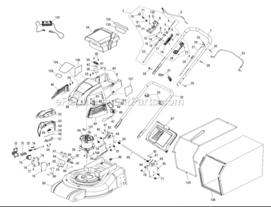Page A Diagram and Parts List for RT14110A  Ryobi Lawn Mower