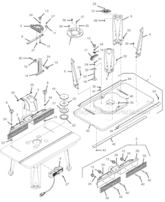 Page A Diagram and Parts List for RT501W  Ryobi Router