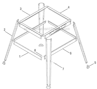 Part Location Diagram of 89037007093 Ryobi Lower Side Brace