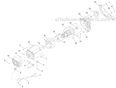 Part Location Diagram of 0301025006 Ryobi Carbon Brush