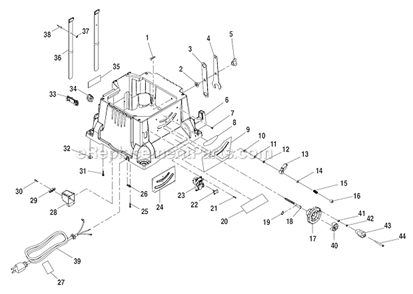 Page B Diagram and Parts List for RTS21  Ryobi Table Saw