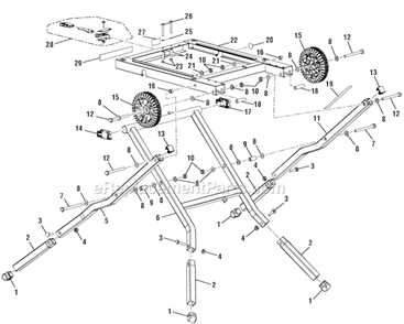 Page C Diagram and Parts List for RTS30  Ryobi Table Saw