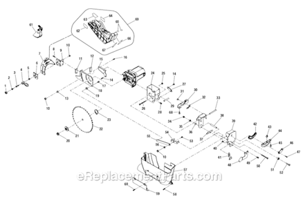 Page C Diagram and Parts List for RTS31  Ryobi Table Saw