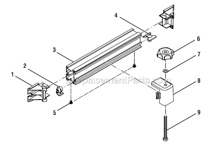 Page E Diagram and Parts List for RTS31  Ryobi Table Saw